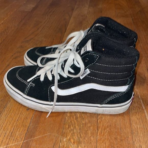 •VANS•THE LEGENDARY HIGH-TOP BLACK/WHITE OLD SKOOL SNEAKER SIZE 5Y=6.5-7/WOMENS - Picture 6 of 10